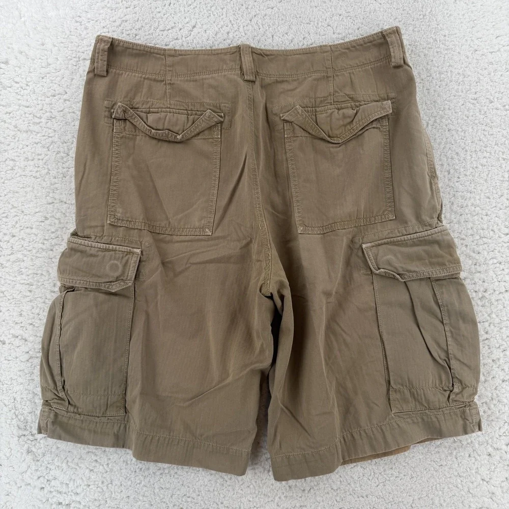 Banana Republic Cargo Shorts Mens 38 Brown Cotton 11 Inseam Utility Y2K Surplus